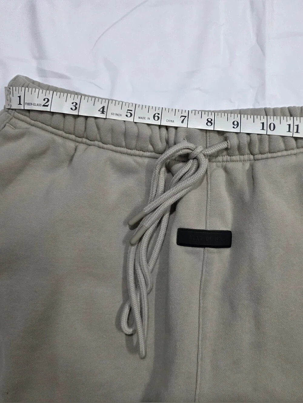 Fear of God Essentials Mens Sweatpants Tan Fleece Joggers